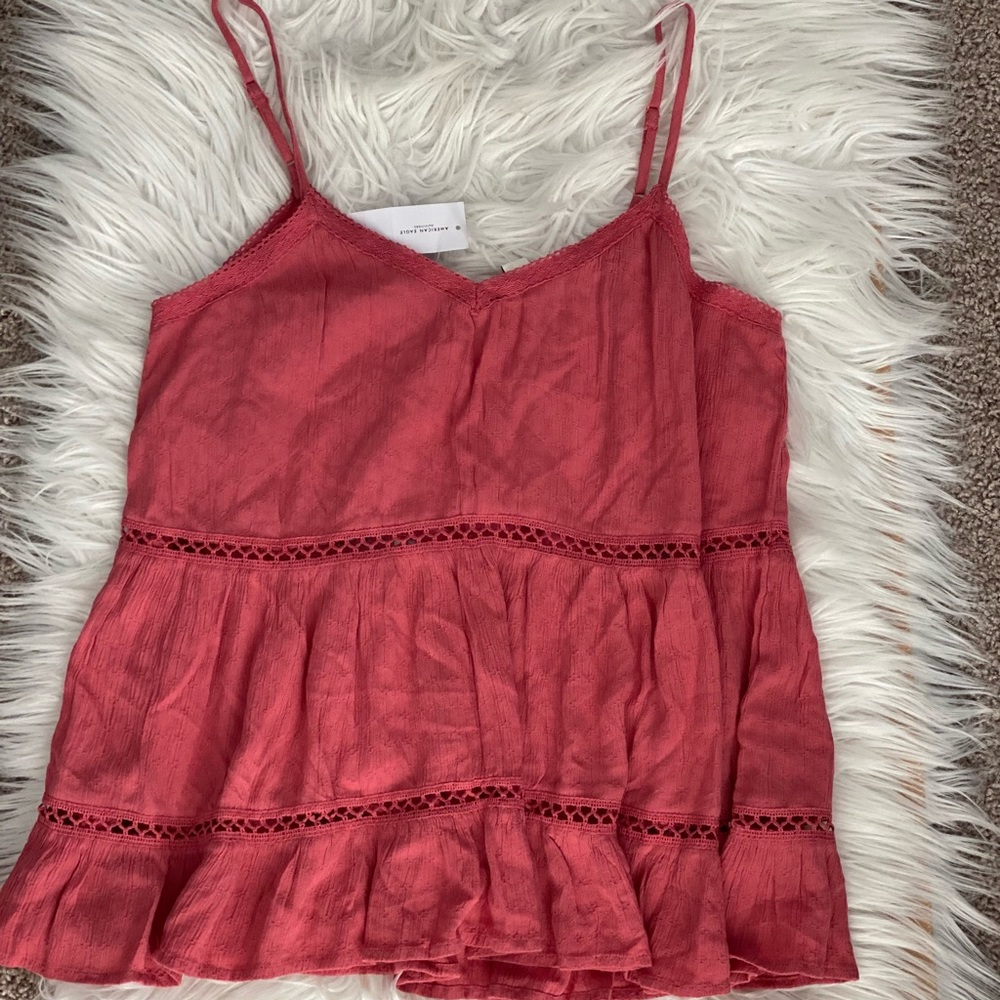 NWT American Eagle Pink Relaxed Cami, Size Small